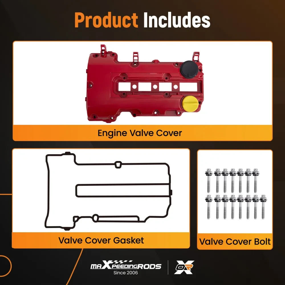 MXPR Aluminium Red Engine Valve Cover Chevy Cruze Sonic Volt 1.4L 11-19