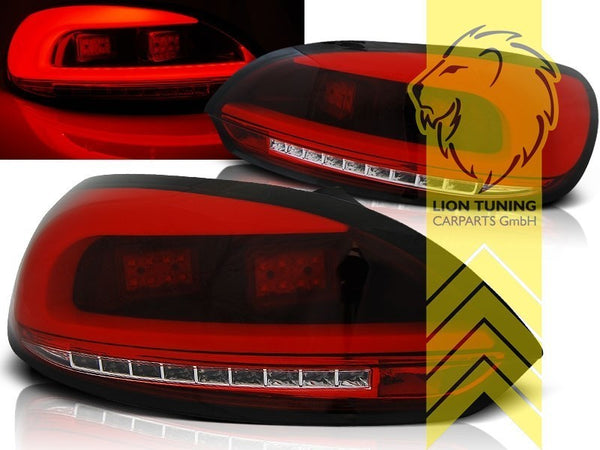 LT Pair LED Lightbar Rear Lights Tail VW Scirocco 3 137 138 08-14 red clear LHD