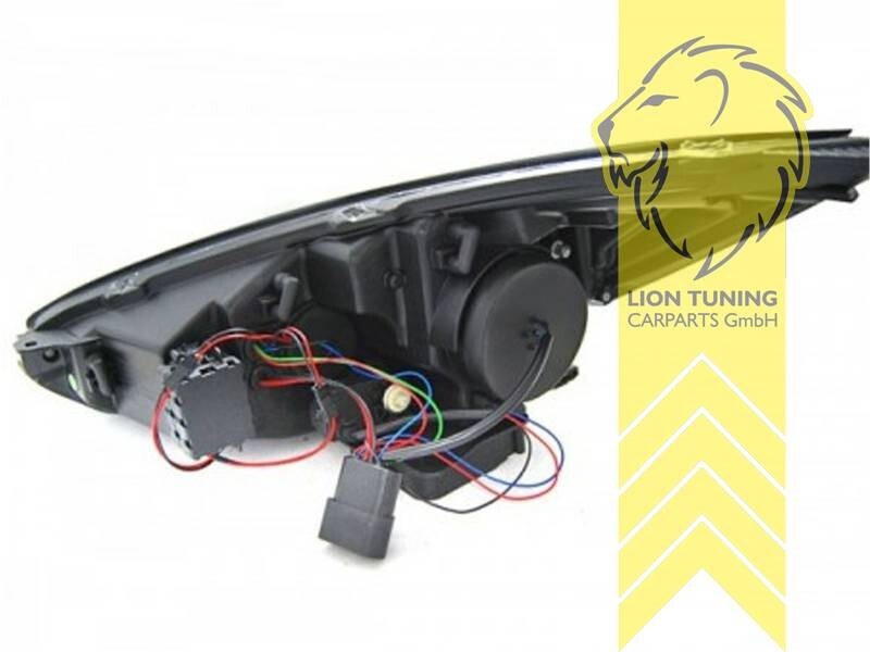 LT LED DRL Lightbar DYNAMIC Headlights Ford Focus 3 MK3 Facelift 15-18 Chrom LHD