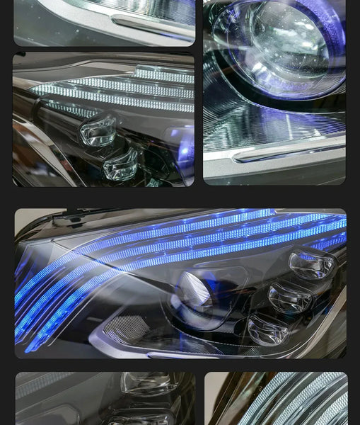 TYPY Pair Benz C-Class W205 15-21 LED DRL Lightbar Headlights LHD