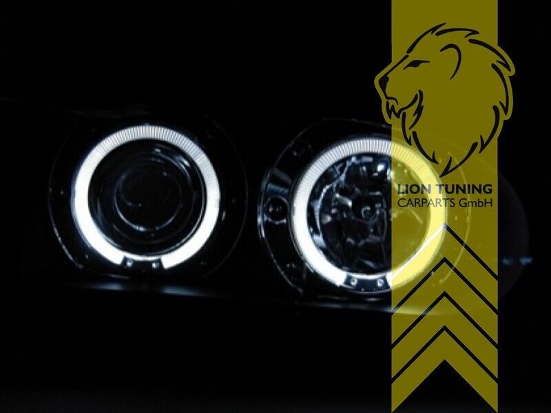 LT Pair LED DRL Ring Headlights VW Golf 3 MK3 91-99 Limo Variant Cabrio LHD