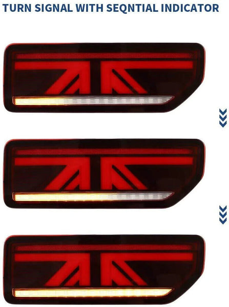 VLAND Pair Suzuki Jimny 19+ LED DRL Lightbar Rear Lights Tail Lamps Smoke LHD