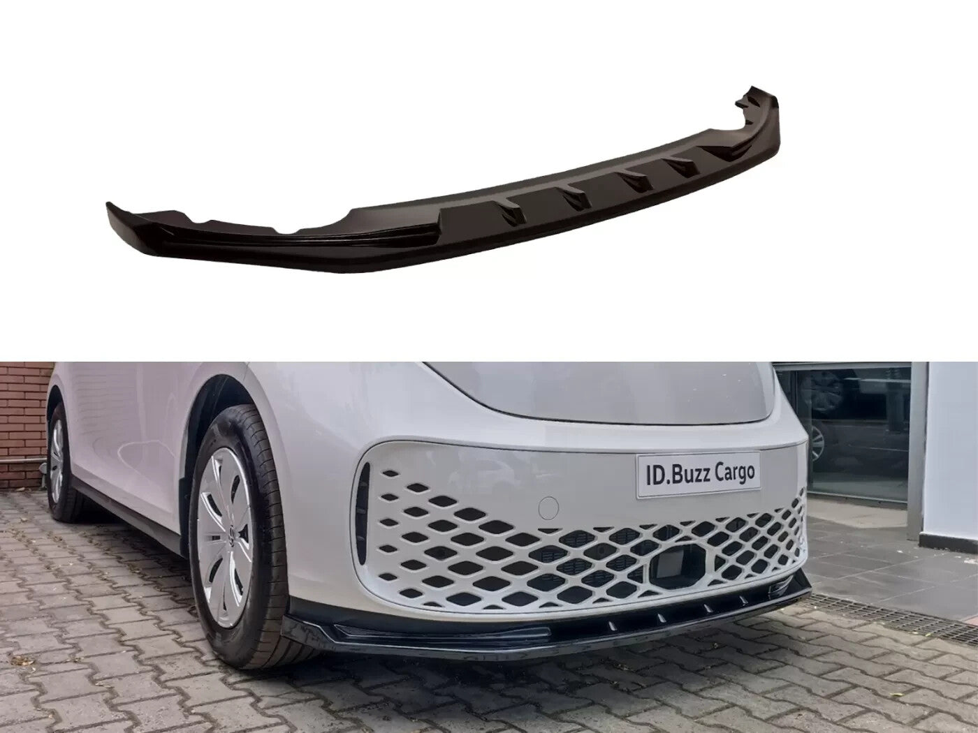 Motordrome Front Bumper Lower Splitter VW ID. Buzz Gloss Black
