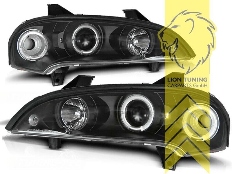 LT Pair LED DRL Lightbar Headlights Opel Vauxhall Tigra A 1 94-00 Black LHD