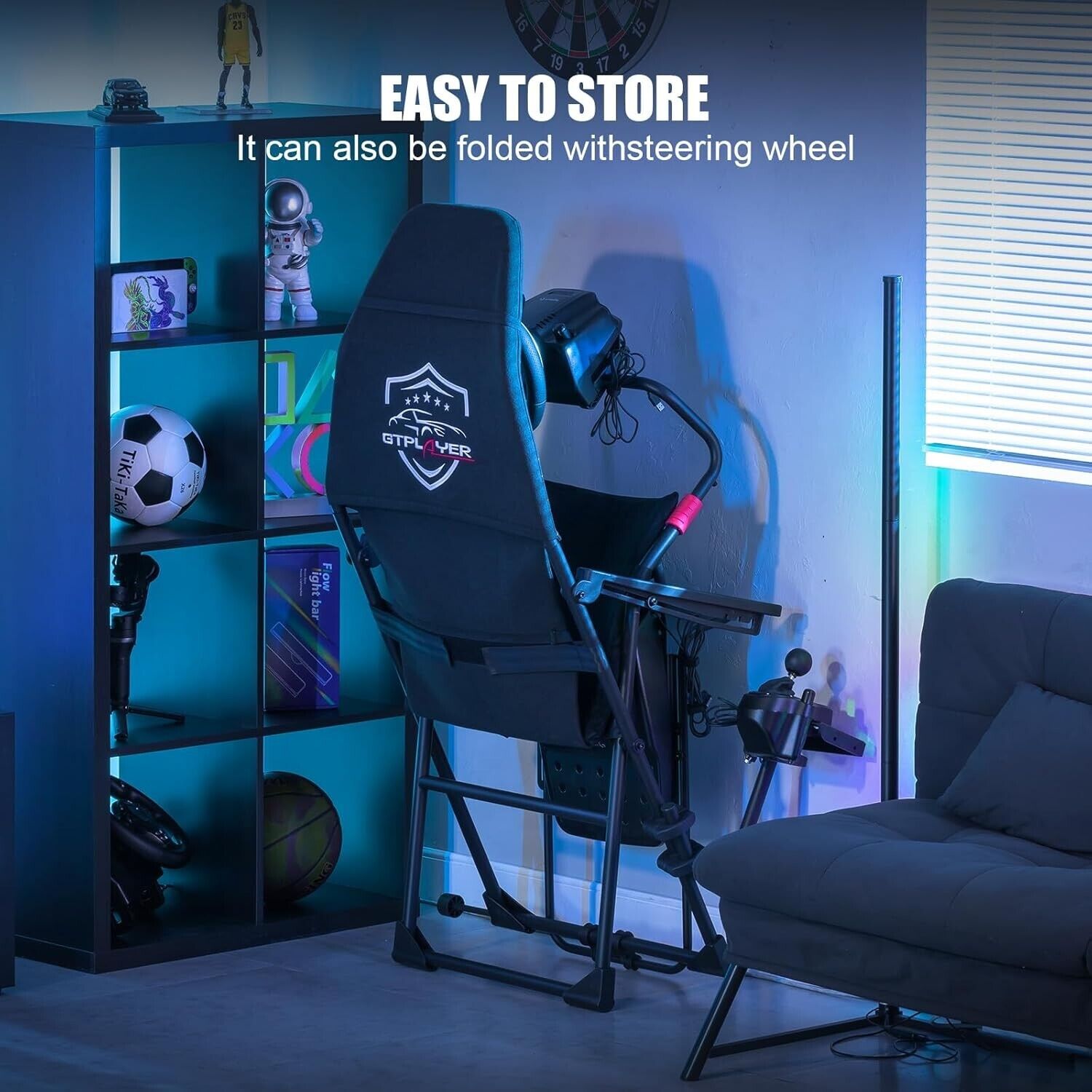 GTP Folding Driving Game Sim Racing Frame Rig & Seat Cockpit Xbox PS P ...