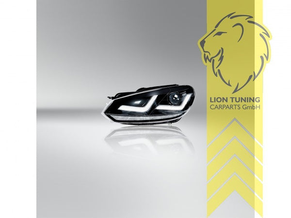 LT Pair OSRAM Bi Xenon LED DRL Headlights VW Golf 6 Limo Variant Cab black LHD