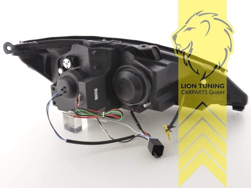 LT LED DRL Lightbar Headlights Ford Focus 1 MK1 DAW DBW DFW DNW HB SW Black LHD