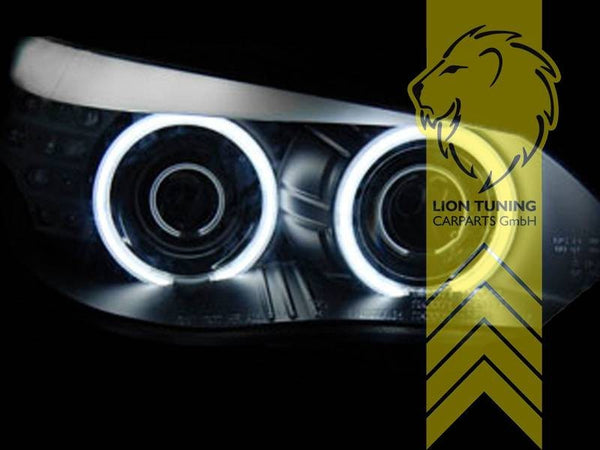 LT Pair LED DRL Headlights BMW E60 Sedan E61 Touring black XENON LHD