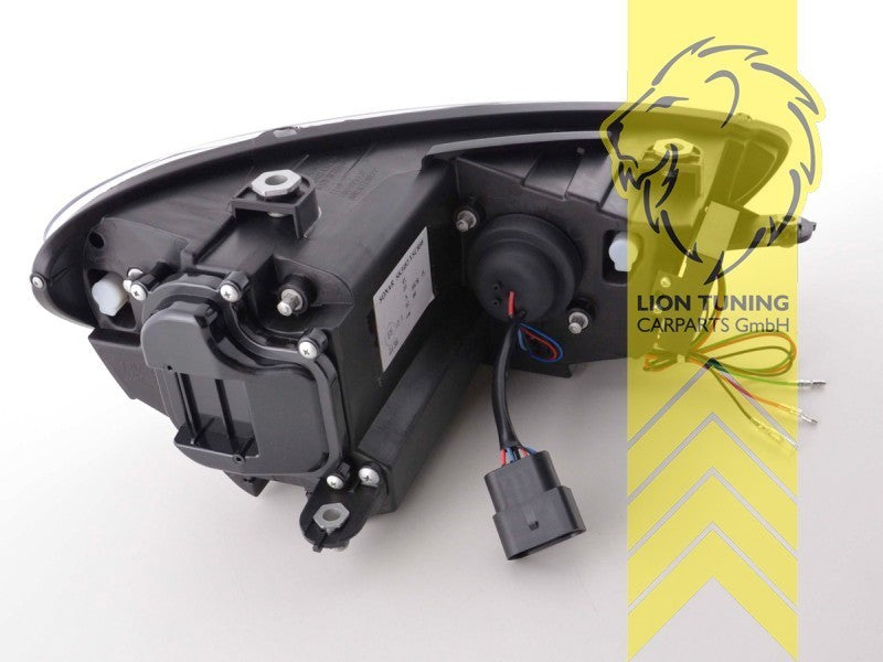 LT Pair LED DRL Lightbar Halo Headlights VW Scirocco 3 137 138 08-14 chrome LHD