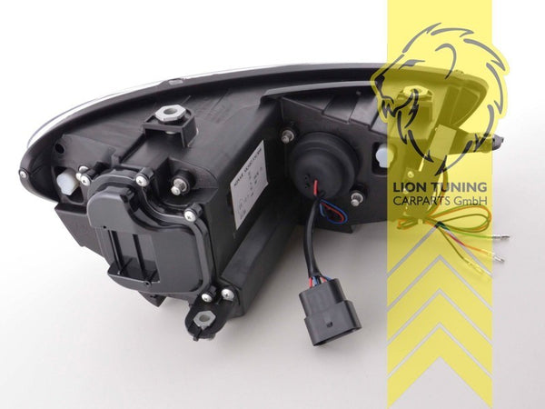 LT Pair LED DRL Lightbar Halo Headlights VW Scirocco 3 137 138 08-14 chrome LHD