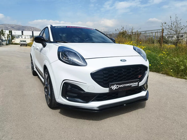 Motordrome Front Splitter Diffuser Ford Puma ST 2019+ + Facelift Gloss Black