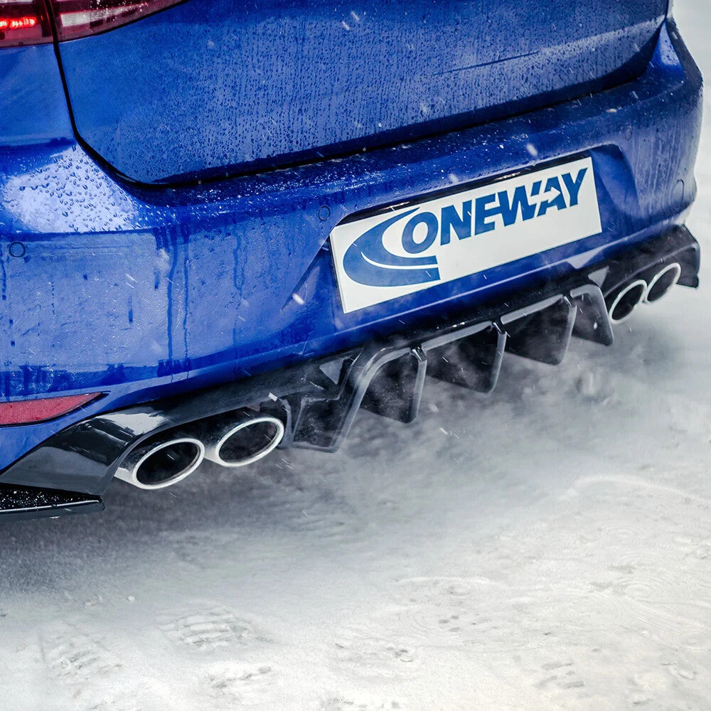 OW Rear Diffuser Valance VW Golf MK 7 R 13-16 Gloss Black ABS