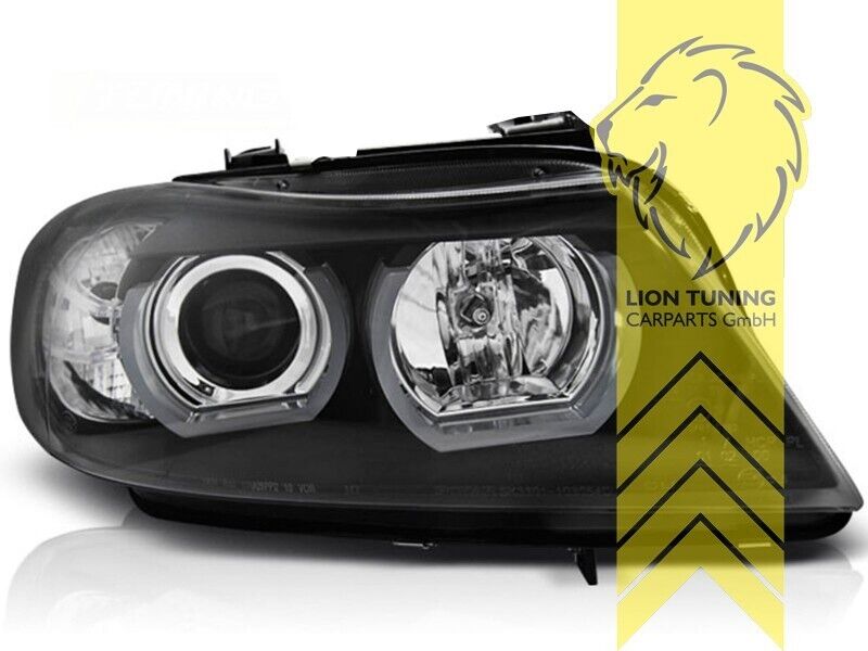 LT LED DRL Lightbar Halo Headlights BMW E90 Limo E91 Touring black for XENON LHD