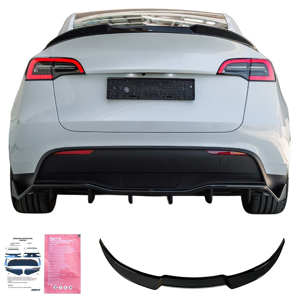AMCP Body Kit TESLA Model Y 20-25 Gloss Black Splitter Skirts Diffusor Spoiler