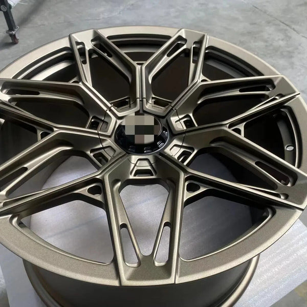 4x 20" 9J gold 5x120 alloy wheels alloys monoblock forged corvette