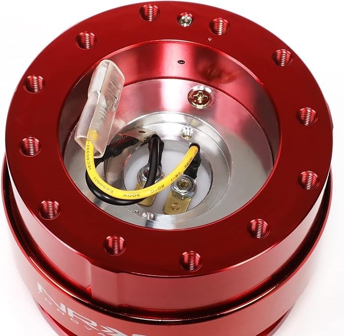 NRG Innovations SRK-200BK Red Quick Release Steering Wheel Boss Hub Univ