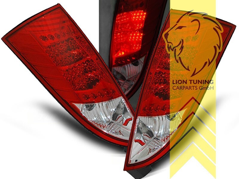 LT Pair LED Lightbar Rear lights Ford Focus 1 FL 98-04 DAW DBW hatchback red LHD