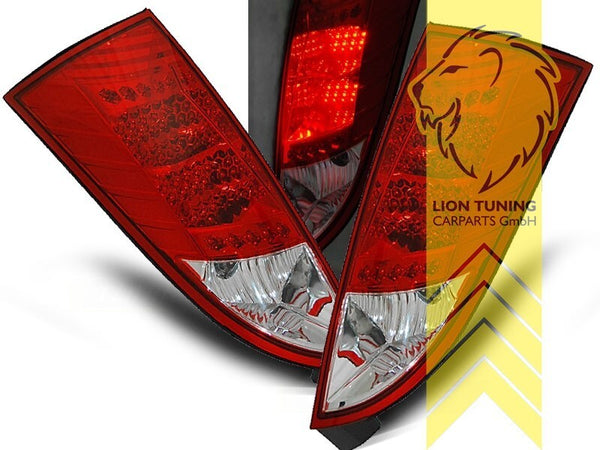LT Pair LED Lightbar Rear lights Ford Focus 1 FL 98-04 DAW DBW hatchback red LHD