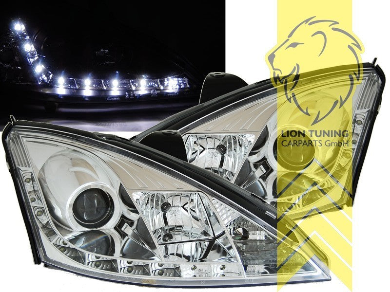 LT Pair LED DRL Lightbar Headlights Ford Focus 1 hatchback station wagon LHD