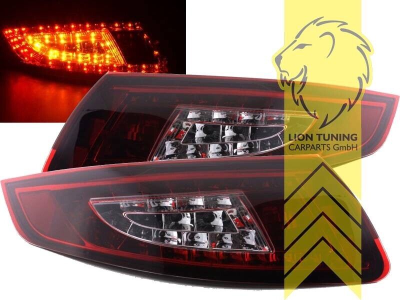 LT Pair LED DRL Lightbar Rear Tail Lights Porsche 911 997 red smoke white LHD