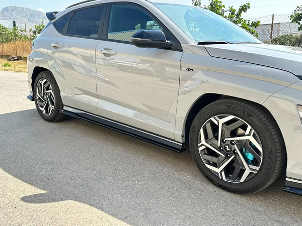 Motordrome Side Skirts Trims Hyundai Kona N-Line Mk2 Gloss Black