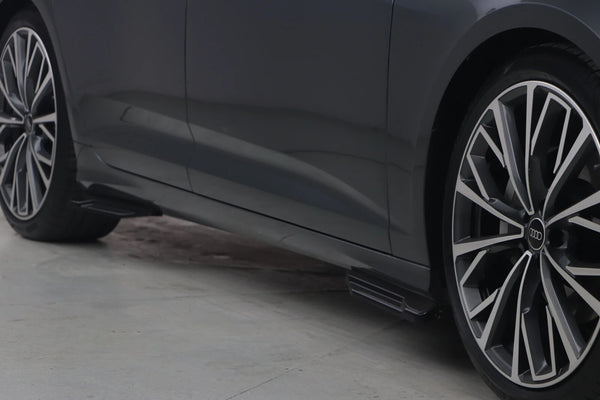 OW Side Skirts Extensions AUDI S6 / A6 S-Line C8 Sedan Avant 2019+ Gloss Black