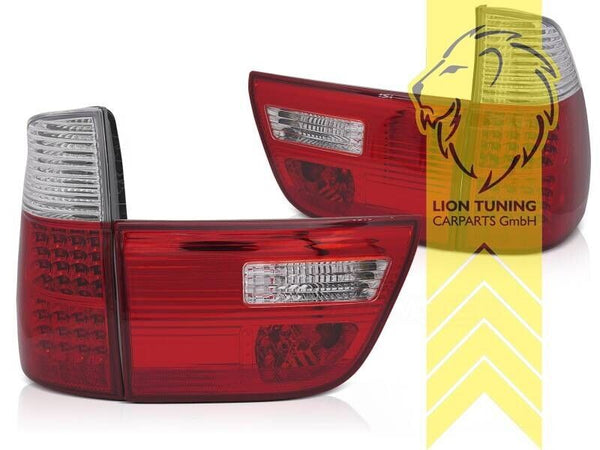 LT LED Lightbar DRL Rear Lights Tail Lamps BMW E53 00-03 X5 red White Clear LHD