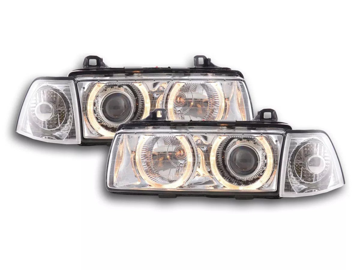 FK DEPO Pair Halogen Headlights BMW 3er Limo E36 92-98 Chrom Universal RHD / LHD