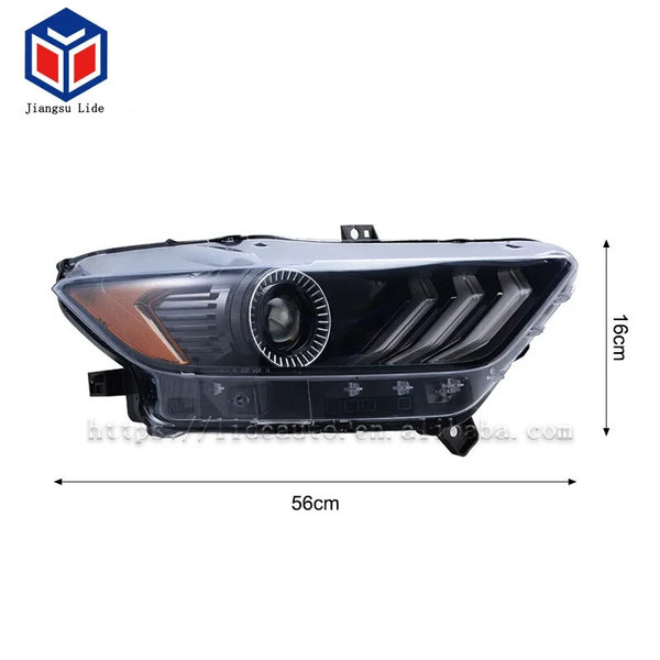 JLC LD902098 Pair Ford Mustang Headlights LED Halo 15-18