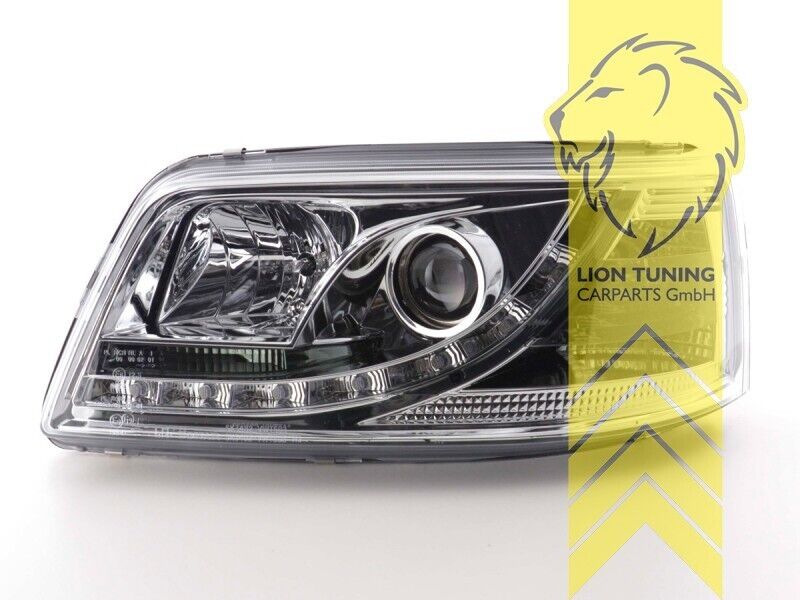 LT LED DRL Lightbar Headlights VW T5 Bus Transporter 03-09 Multivan chrome LHD