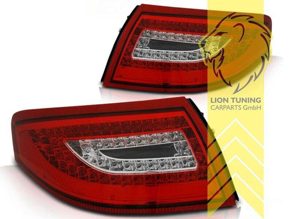 LT Pair LED DRL Lightbar Rear Tail Lights Porsche 911 999 Red Clear 97-06 LHD