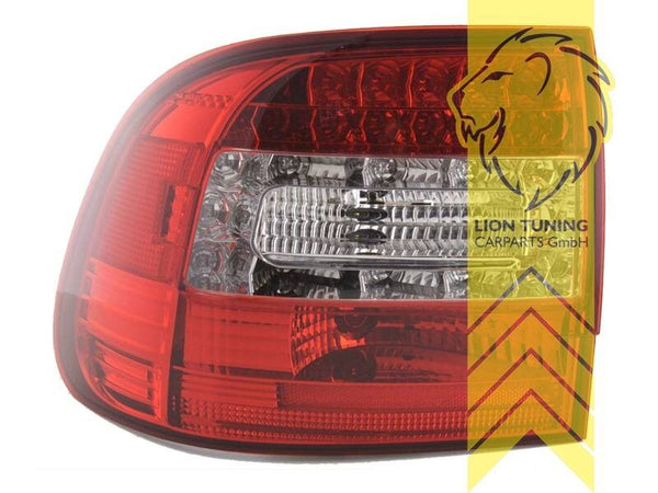 LT Pair LED Lightbar Rear Lights Tail Porsche Cayenne 1 9PA 02-07 Red LHD