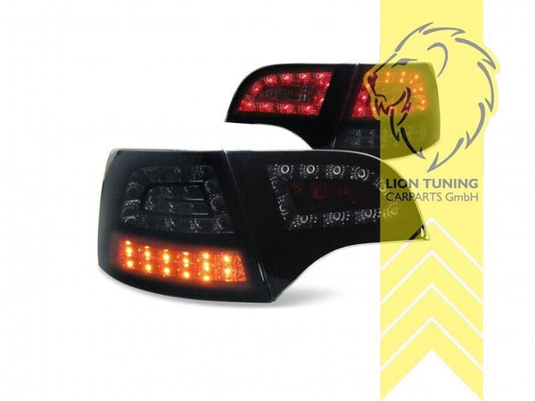 LT LED DRL Lightbar Rear Lights Audi A4 B7 8E Avant Black Smoke 04-08 LHD