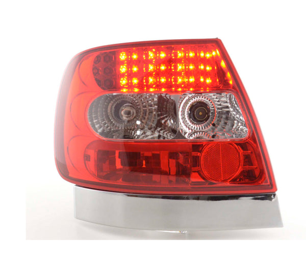 FK Pair LED Lightbar Rear Lights Audi A4 Saloon B5 8D 95-00 red S4 TDI LHD