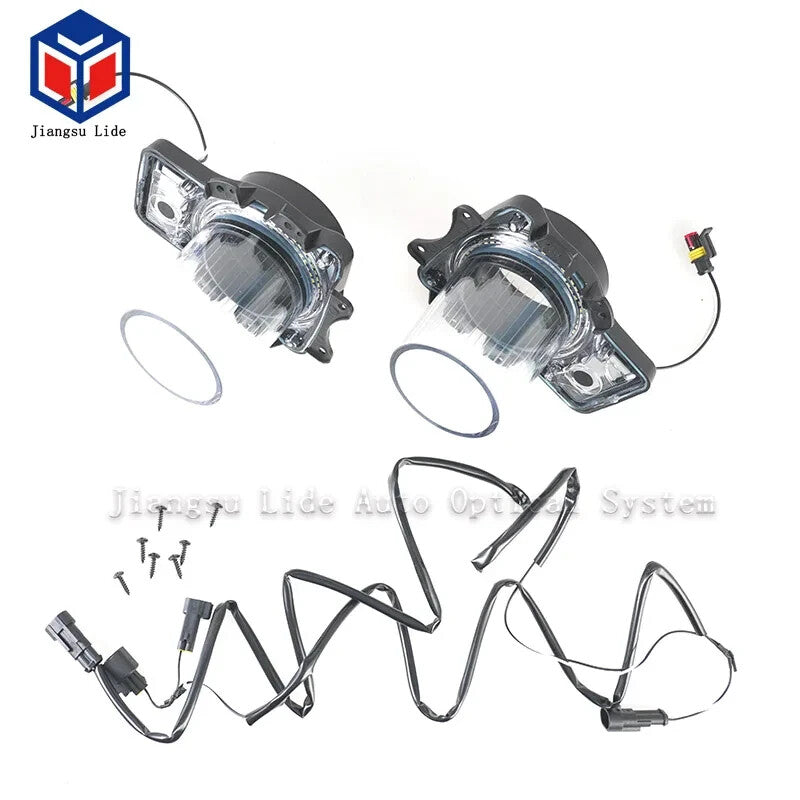 JLC LD902151 Pair 15-23 Dodge Challenger Headlights Demon Style LED Halo