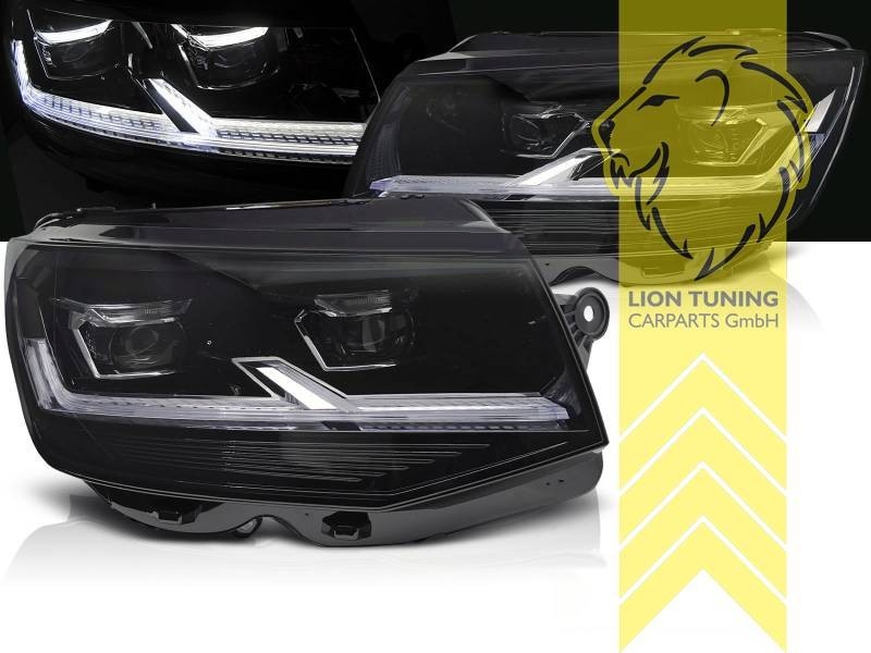 LT Pair LED DRL Halo Headlights VW Bus T6 Multivan Caravelle Van Bus Transporter flatbed LHD