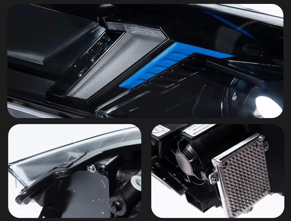 AKD Pair BMW E90 05-12 LED DRL Dynamic Lightbar Headlights LHD