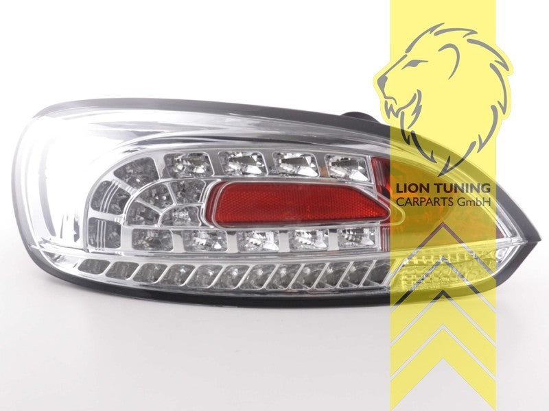 LT Pair LED Lightbar Rear Lights VW Scirocco 3 137 138 08-14 white chrome LHD
