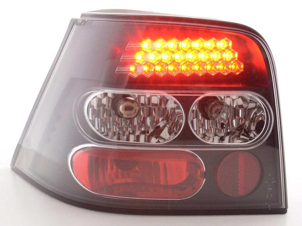 FK Pair LED Lightbar Rear Lights VW Golf 4 MK4 1J 98-02 black LHD