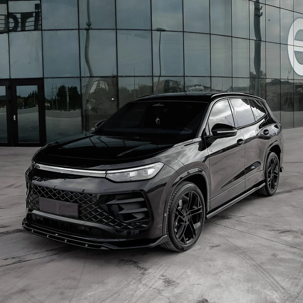 OW Front Bumper Lip Splitter Valance VW Tayron R-Line Mk1 2025+ Gloss Black