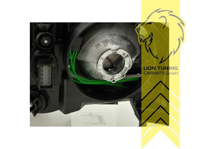 LT Pair XENON Projector Headlights Astra G Black 98-05 Black LHD