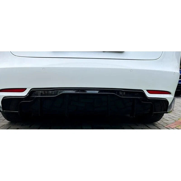 ATS Rear Bumper Splitter Diffuser Skirt Trim Tesla Model 3  Aero Gloss Black ABS