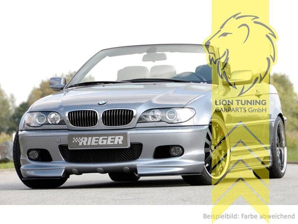 Rieger front bumper splitter sword BMW 3 Series E46 03-07 ABS Black CARBON