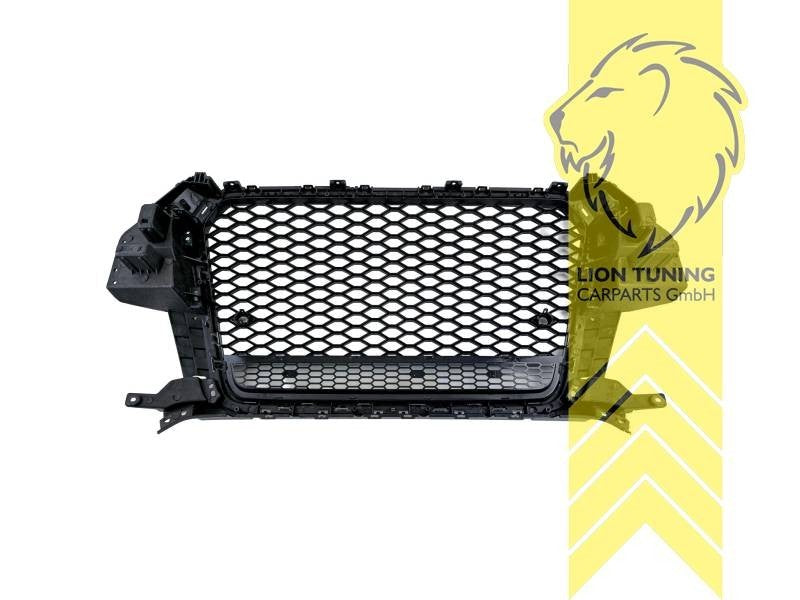 LT front bumper air intake radiator Grille Audi Q3 8U ABS Glossy black 11-15