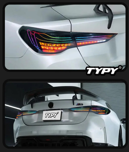 TYPY Pair BMW 4 Series M4 G22 RGB Dynamic Rear Lights Tail Lamps 20-23 LHD