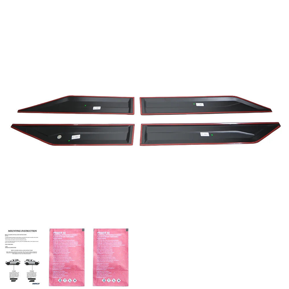 OW Body Cladding Styling Panels SSANGYONG Musso Grand 2018-2024 4 Pcs ABS Black