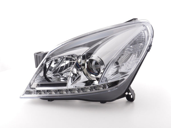 FK Pair LED DRL Lightbar Headlights Opel Vauxhall Astra H 04-10 chrome RHD