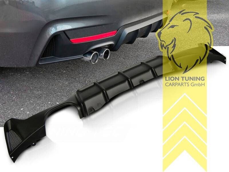 LT  Rear Spoiler Diffuser BMW F32 Coupe F33 Cabrio F36 for M-Package 2-Pipe