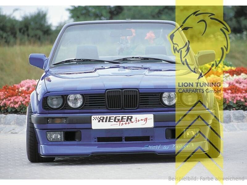 Rieger front bumper splitter sword BMW 3 Series E30 87-94 ABS Black Paintable