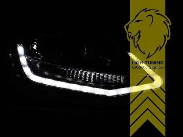 LT Pair LED DRL Halo Headlights VW T6 15-19 Bus Transporter Multivan chrome LHD
